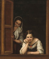 bartolome-esteban-Murillo-1660-to-kvinner-i-en-vindu-art-print-fine-art-gjengivelse-vegg-art-id-awjngl85h