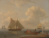 william-anderson-1825-a-wherry-taking-passengers-out-to-two-anchored-packets-art-print-fine-art-reproduction-wall-art-id-awkldosmd