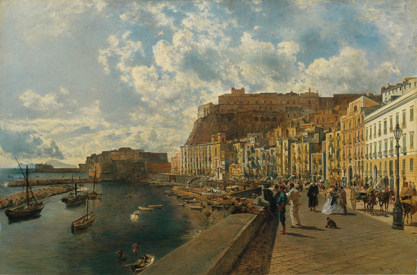 rudolf-von-alt-1867-on-the-beach-of-santa-lucia-in-naples-art-print-fine-art-reproduction-wall-art-id-awkym6dsz