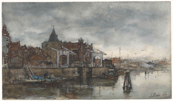 jacob-maris-1875-the-exterior-of-the-schreierstoren-amsterdam-art-print-fine-art-reproduction-wall-art-id-awlhvb7r7