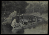 frederic-remington-1889-kastede-det-ren-ind i-floden-hvor-det-stadig-ses-om-sommeren-kunsttryk-fin-kunst-reproduktion-vægkunst-id-awnatf9v4
