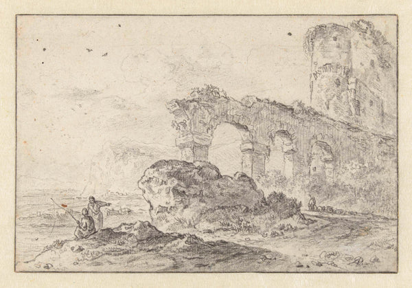 unknown-1632-italian-landscape-with-ruins-and-some-figures-art-print-fine-art-reproduction-wall-art-id-awnznupfz
