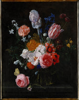 ницолаес-ван-веерендаел-1662-букет-цвећа-у-кристалној-вази-уметничка-штампа-ликовна-репродукција-зидна-уметност-ид-аводсјцвв