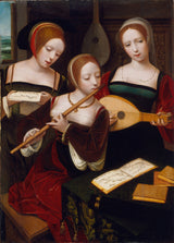 女性半身大师1530三位音乐家的艺术印刷精美的艺术复制品墙壁艺术idawpad7vuy