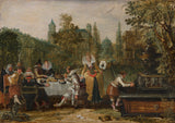 esaias-van-de-velde-1614-wesoła-firma-w-parku-druk-reprodukcja-dzieł sztuki-sztuka-ścienna-id-awpon3yvp