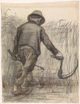 文森特-梵高-1885-農民用鐮刀藝術印刷美術複製品牆藝術 id-awr9cwx63