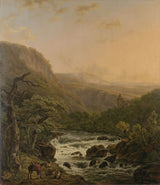 亨利·凡·阿什-1821-阿登河日落藝術印刷品美術複製品牆藝術 id-awre8z3oa