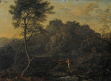 abraham-genoels-1670-landskap-med-diana-och-calliope-konsttryck-fin-konst-reproduktion-väggkonst-id-awrmnast0