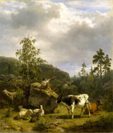 nils-andersson-1856-forest-landscape-with-a-shepherd-boy-and-cattle-art-print-fine-art-reproduction-wall-art-id-awsvp4neb