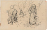 约瑟夫·以色列1834年，农民和他的妻子在田野上打印艺术细腻的艺术复制品-墙-艺术-id-awt2k48n0