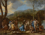 尼古拉斯·普桑1630年-圣约翰在河里受洗的乔丹艺术印刷精美的艺术复制品-墙-艺术-id-awu6dpnu9