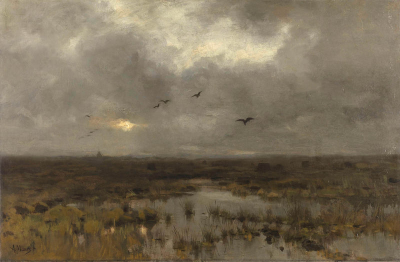 anton-mauve-1885-the-marsh-art-print-fine-art-reproduction-wall-art-id-awupu45b3