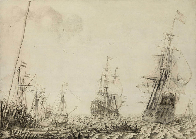 experiens-sillemans-1649-ships-near-a-harbor-art-print-fine-art-reproduction-wall-art-id-aww3drhwl