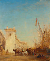 felix-ziem-1890-the-quai-saint-jean-w-marsylii-sztuka-druk-dzieła-reprodukcja-sztuka-ścienna