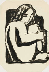 leo-gestel-1936-người phụ nữ-ngồi-với-đầu gối-nâng lên-phác họa-nghệ thuật-in-mỹ-nghệ-tái tạo-tường-nghệ thuật-id-awyznjs7f