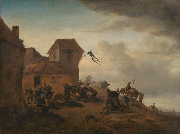 philips-wouwerman-1650-fighting-peasants-near-a-village-art-print-fine-art-reproduction-wall-art-id-awzj0v64m