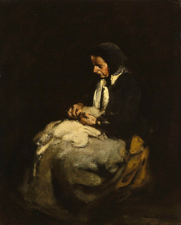 theodule-augustin-ribot-1850-woman-sewing-art-print-fine-art-reproduction-wall-art-id-awzleyh69