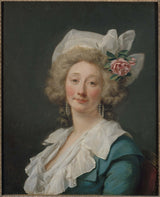 Jean-Francois-Gille-Colson-1787-여성의 초상화-예술-인쇄-미술-복제-벽면 예술