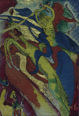вассили-кандински-1911-апокалиптисцхе-реитер-и-арт-принт-фине-арт-репродукција-зид-уметност-ид-ак3456јцф
