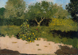 richard-roland-holst-1891-hörnet-av-en-trädgård-med-nasturtiums-konsttryck-finkonst-reproduktion-väggkonst-id-ax3k4ulbe