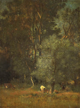 朱尔斯·杜普雷（Jules-Dupre）1840-林地场景艺术打印精细艺术复制品-墙-艺术-id-ax3ocot7s
