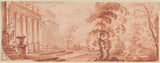 sconosciuto-1700-paesaggio-con-palazzo-con-concavo-facciata-art-print-fine-art-riproduzione-wall-art-id-ax76sqg3n