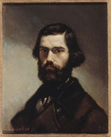 gustave-courbet-1861-porträtt-av-jules-valles-1832-1885-författarkonst-tryck-fin-konst-reproduktion-vägg-konst