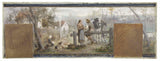 francois-lafon-1887-schizzo-per-la-città-di-pantin-fidanzamento-stampa-d'arte-riproduzione-d'arte-arte da parete