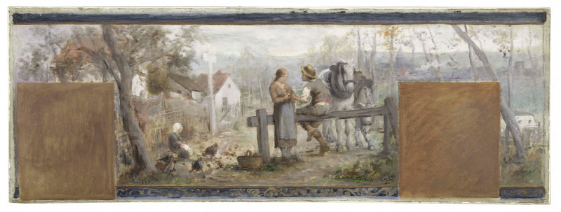 francois-lafon-1887-sketch-for-the-town-of-pantin-engagement-art-print-fine-art-reproduction-wall-art