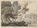 nepoznato-1675-rečni-pejzaž-sa-čovjekom-u-prednjem planu-sa-otiskom-umetnosti-fine-umjetničke-reprodukcije-zidne-umjetničke-id-ax9325zmh