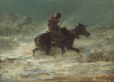 adolphe-schreyer-1885-mees-lance-ratsutades-läbi-lume-kunstitrükk-peen-kunsti-reproduktsioon-seina-kunsti-id-ax9ph5yvq