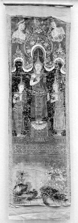 neznano-Buddha iz 18. stoletja z dvema spremljevalcema-umetnost-tisk-likovna-reprodukcija-stena-umetnost-id-ax9uliw6x