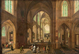 pieter-dit-lancien-neefs-i-1600-wewnątrz-kościelnej-sztuki-drukowanie-dzieł sztuki-reprodukcja-sztuka-ścienna