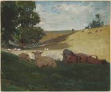 winslow-homer-1878-warm-afternoon-shepherdess-art-print-fine-art-reproduction-wall-art-id-axdh5p6c7