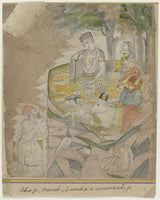 невідомо-1830-Шива-і-Парвати-на-горі-мистецтво-друк-образотворче мистецтво-репродукція-стіна-мистецтво-ідентифікатор-axeb7o504
