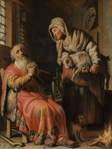 rembrandt-van-rijn-1626-tobit-and-anna-miaraka amin'ny-ankizy-art-print-fine-art-reproduction-wall-art-id-axfcxjx8s