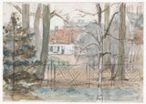 約瑟夫-以色列-1834-鄉村別墅和花園藝術印刷品美術複製品牆藝術 id-axfg12nyx