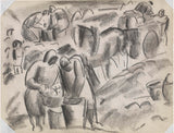 leo-gestel-1925-未命名的土豆土地，马和马车的艺术打印精美的艺术复制品-壁画-id-axg0ztvqs