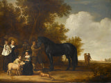 onbekend-1638-groep-portret-in-'n-landskap-'n-opelug-partytjie-kunsdruk-fynkuns-reproduksie-muurkuns-id-axg7ej4zq