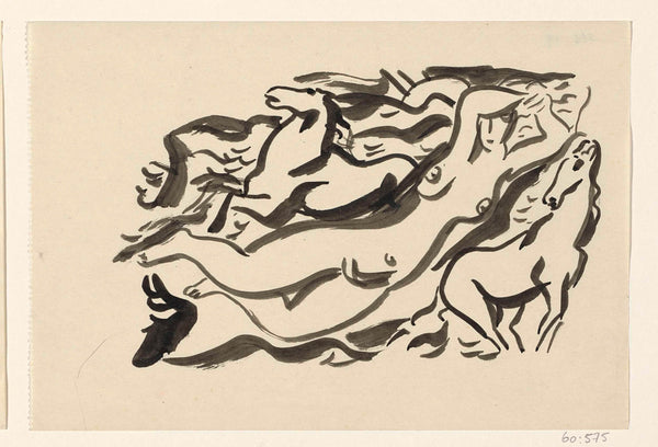 leo-gestel-1891-create-a-vignette-woman-and-two-horse-art-print-fine-art-reproduction-wall-art-id-axgrskd54