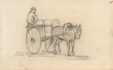 jozef-izraels-1834-koń-i-powóz-z-człowiekiem-na-druku-reprodukcja-dzieł-sztuki-ściennej-id-axhiltap4