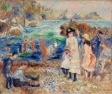 Pierre-Auguste Renoir - 1883-deti-on-the-pobreží-Guernsey-deti-at-the-more-at-Guernsey-art-print-fine-art-reprodukčnej-wall-art-id-axiyhhz3v