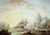 約翰·威爾遜·卡邁克爾-1845-極地海洋捕鯨藝術印刷品美術複製品牆藝術 ID-axjmx47xk