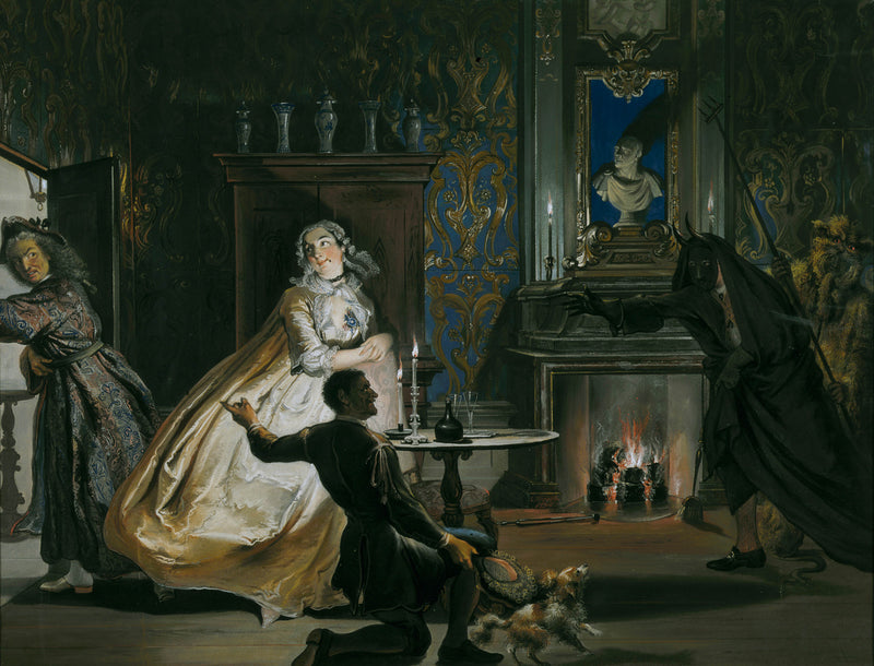 cornelis-troost-1738-captain-ulrich-or-greed-thwarted-disguised-godefroy-and-his-servant-put-captain-ulrich-to-flight-art-print-fine-art-reproduction-wall-art-id-axjosh4hb