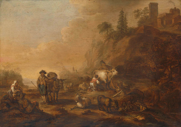cornelis-de-bie-1648-landscape-with-herdsmen-and-their-droves-art-print-fine-art-reproduction-wall-art-id-axkcy5ran