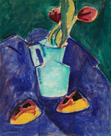 alfred-henry-maurer-tulipani-v-zeleni-vazi-umetniški-tisk-likovna-reprodukcija-stenske-umetnosti-id-axkr0165h