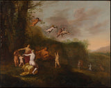 亚伯拉罕·范·库伦伯奇1640-巴克斯和若虫在一种风景艺术打印精细艺术复制墙艺术ID-axlboj7c4