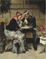Vilhelm-Rosenstand-1882-ute-av-dør-cafe-København-art-print-kunst--gjengivelse-vegg-art-id-axlejv4qf