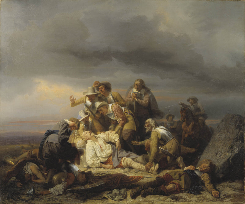 carl-wahlbom-1855-finding-the-body-of-king-gustav-ii-adolf-of-sweden-after-the-battle-of-lutze-art-print-fine-art-reproduction-wall-art-id-axmymr68z
