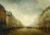 gustave-edward-barry-1852-review-past-by-the-prince-president-of-the-grand-boulevards-art-print-fine-art-reproducción-wall-art